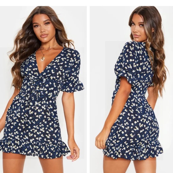 🔴 SOLD NWT Navy Floral Corset Dress - Picture 2 of 3